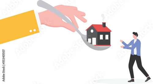 Spoon feeding house to open mouth, real estate sales marketing strategy, real estate business model,
