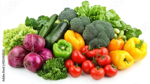 A Colorful Assortment Of Fresh Vegetables Ready To Eat