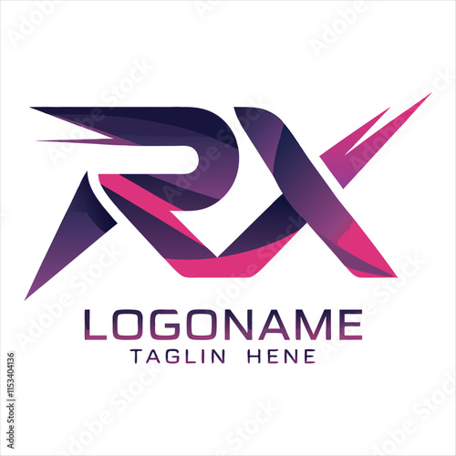 RX Letter Logo Design -Dynamic and Modern Vector Logo for Tech, Gaming, and Sports Brands