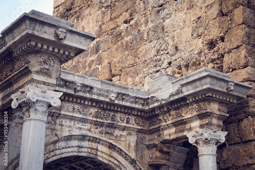 Hadrian's gate in Antalya old town, Turkey