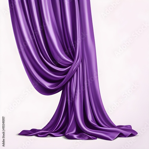 Wallpaper Mural A flowing silk or satin curtain or drape, with soft folds and a luxurious, elegant appearance Torontodigital.ca