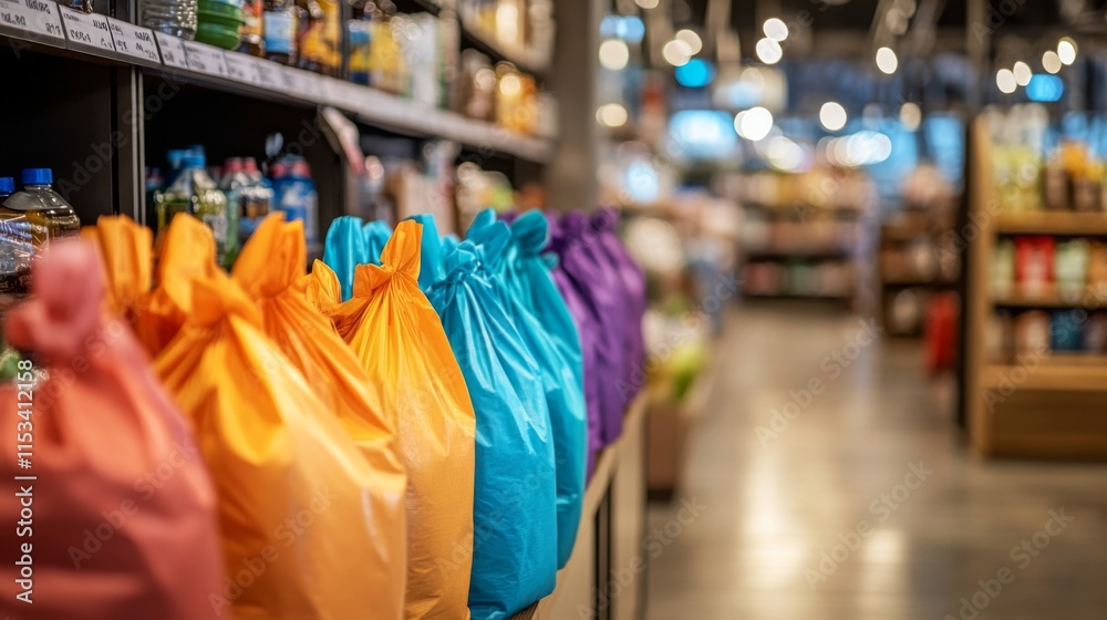 Naklejka premium Vibrant Zero Waste Shop Initiative Interior Design