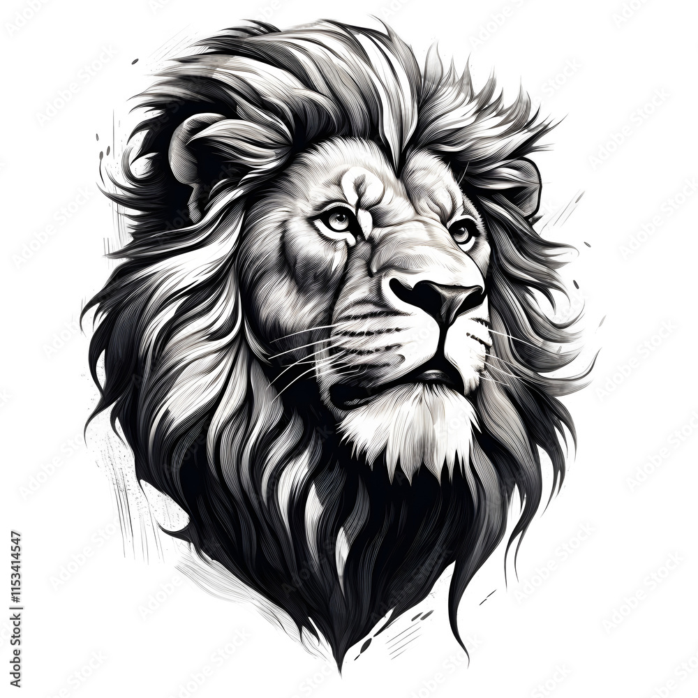 a lion with mane on its head a lion with mane on its head