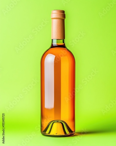 DIY eco-friendly packaging on a pastel background, highlighting a recycled wine bottle with a reusable cork in an elegant and sustainable mockup.