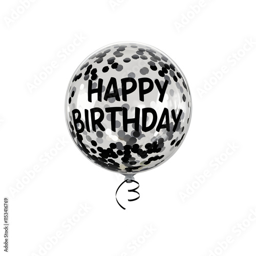 A 3D render of a balloon with the text 