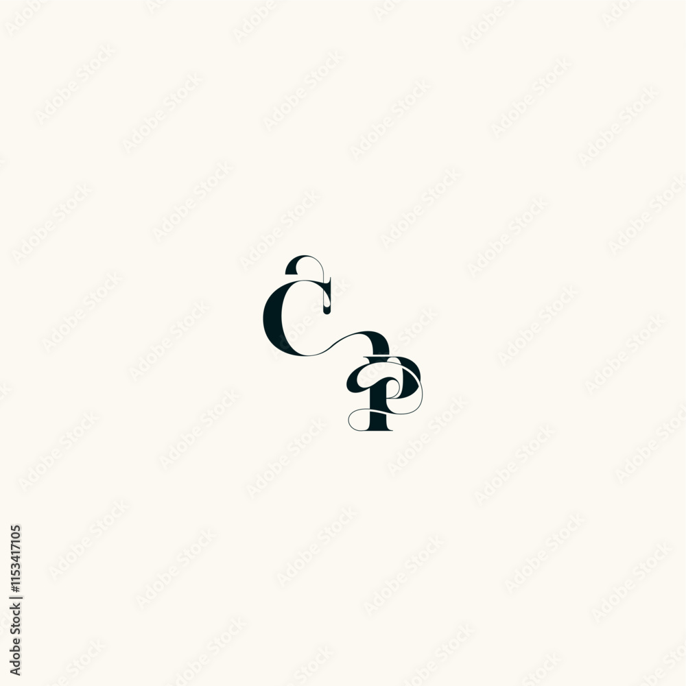 bold and hairline initial wedding monogram elegant PC fancy curve logo letter bold and hairline initial wedding monogram elegant PC fancy curve logo letter