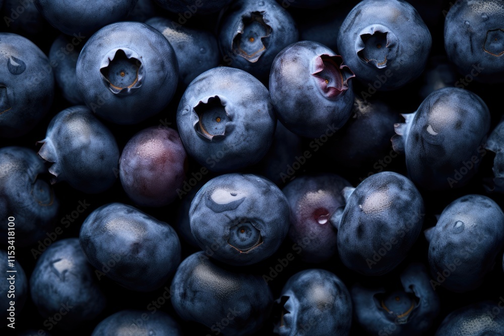 Top view of fresh blueberries Top view of fresh blueberries