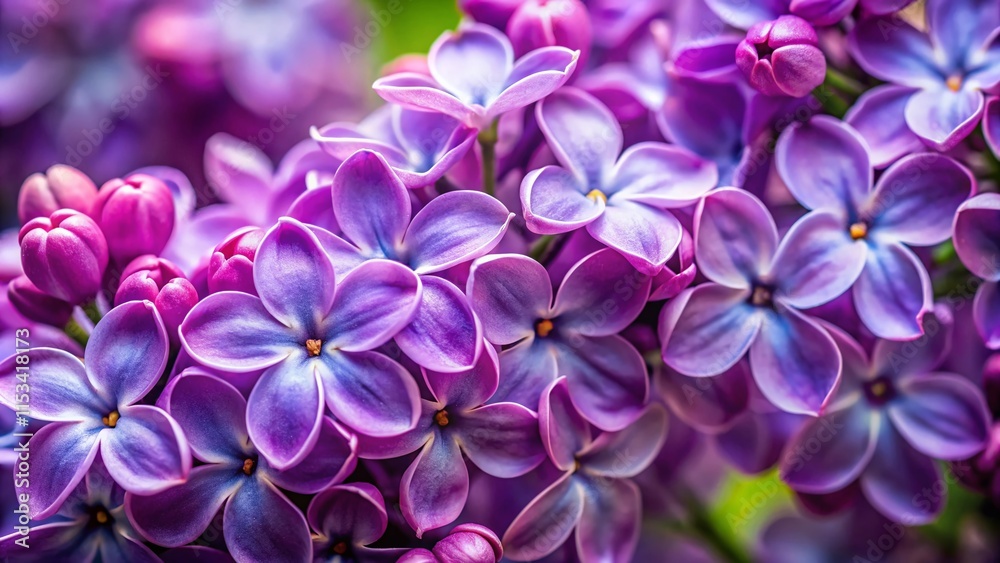 Vibrant Purple Lilac Blossoms - Close-up of Old Glory Lilac Flowers Vibrant Purple Lilac Blossoms - Close-up of Old Glory Lilac Flowers