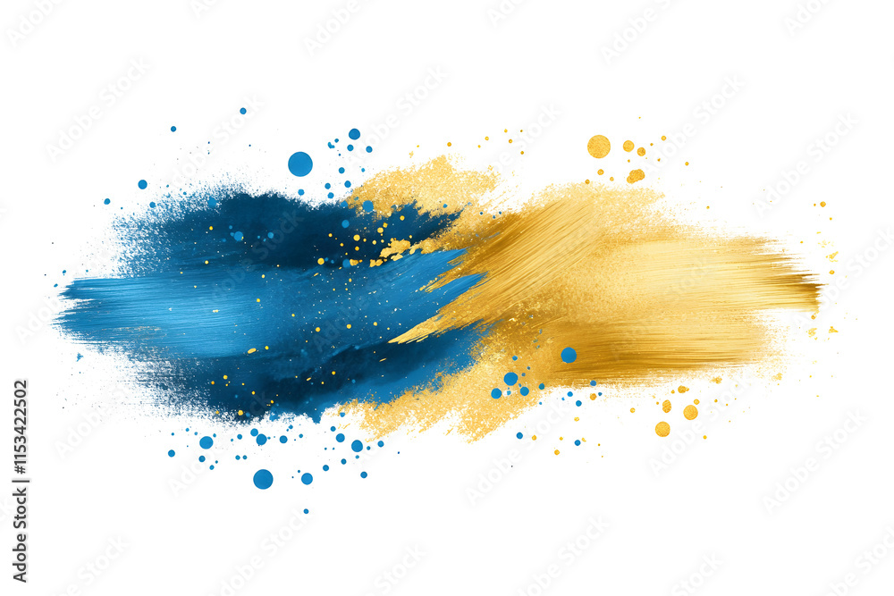 Dynamic blue and gold grunge brush design digital art abstract artistic environment vivid concept Dynamic blue and gold grunge brush design digital art abstract artistic environment vivid concept