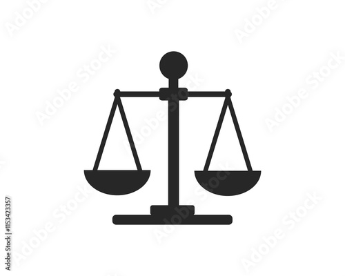 Scales icon. Scale of Justice icon. Law scale icon isolated on white background