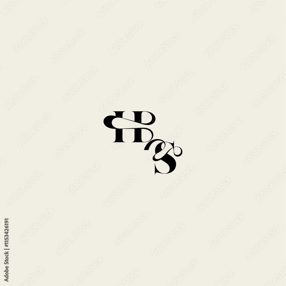 bold and hairline initial wedding monogram elegant SH fancy curve logo letter bold and hairline initial wedding monogram elegant SH fancy curve logo letter