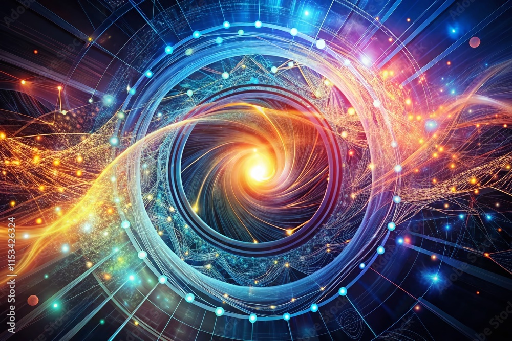 Obraz premium Deep Learning Neural Network: AI & NLP Processing Power