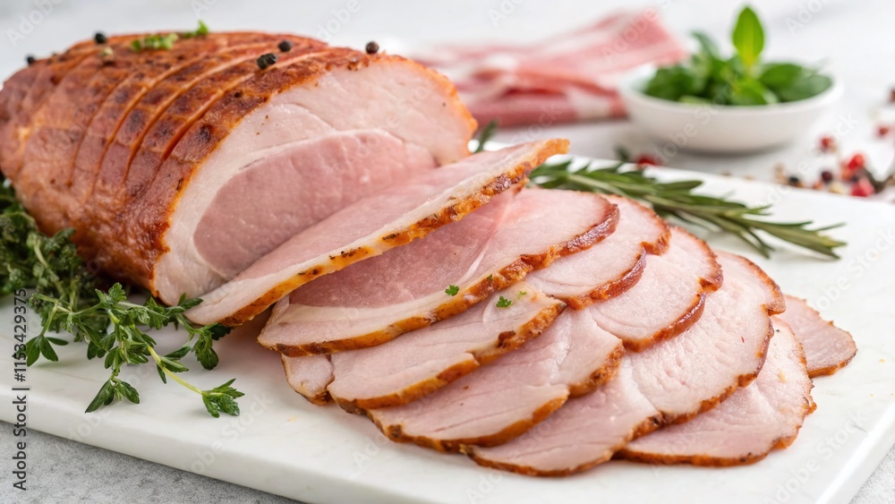 Delicious Ham & Gammon: Fresh Meat Cuts, Culinary Ingredients, Food Photography Delicious Ham & Gammon: Fresh Meat Cuts, Culinary Ingredients, Food Photography