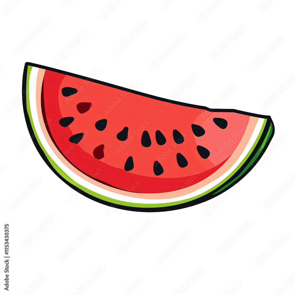a watermelon slice with seeds a watermelon slice with seeds