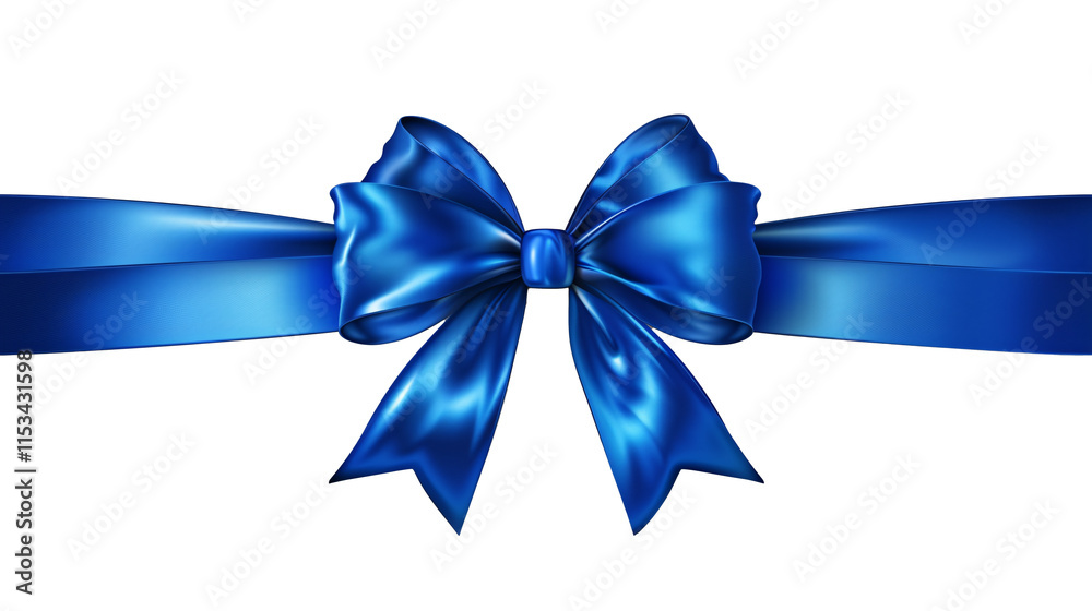 a blue bow with a ribbon a blue bow with a ribbon