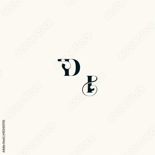 fancy curve logo bold and hairline initial letter wedding monogram elegant ID