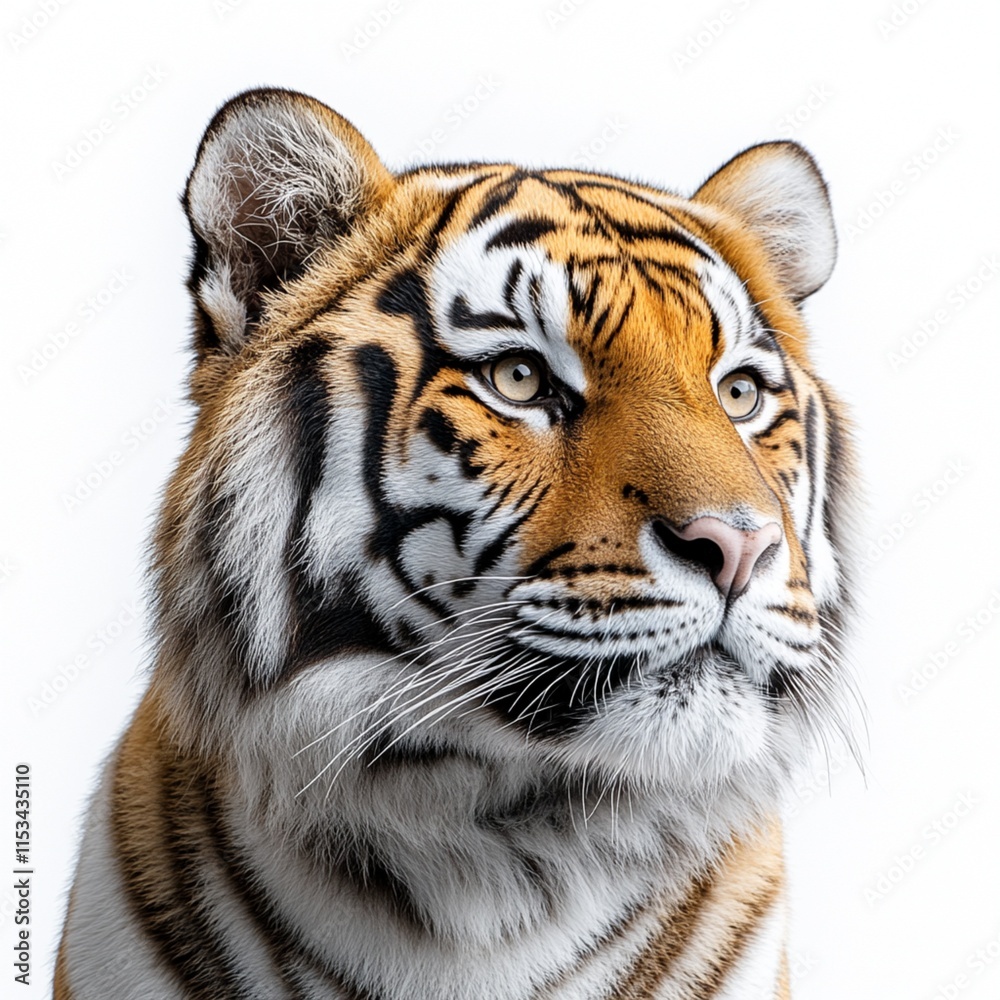 Obraz premium a white tiger displayed with a white background.