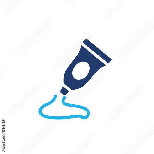 oil paint tube colored icon vector design good for web or mobile app