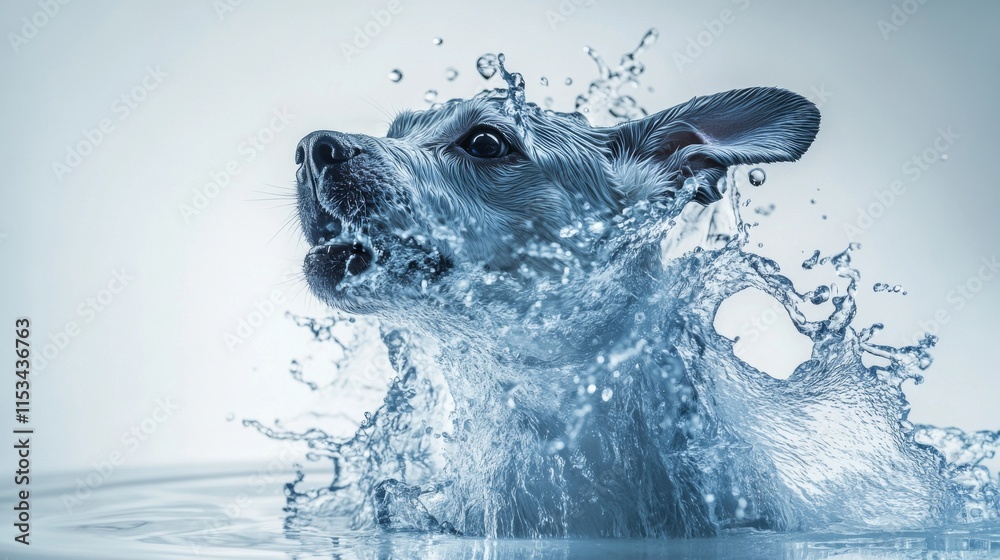 Obraz premium A close-up of a dog. AI Generation