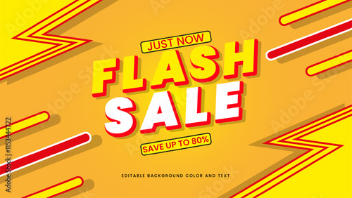 Flash sale 3d text design sticker ads