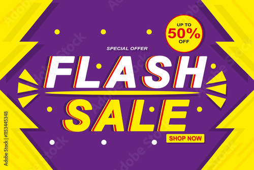 Flash sale banner template design