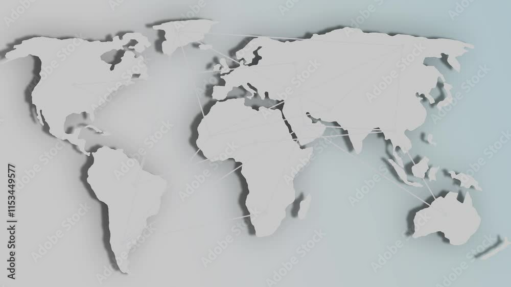 Connecting network line pattern on world map 4k animation. mz_802 Connecting network line pattern on world map 4k animation. mz_802