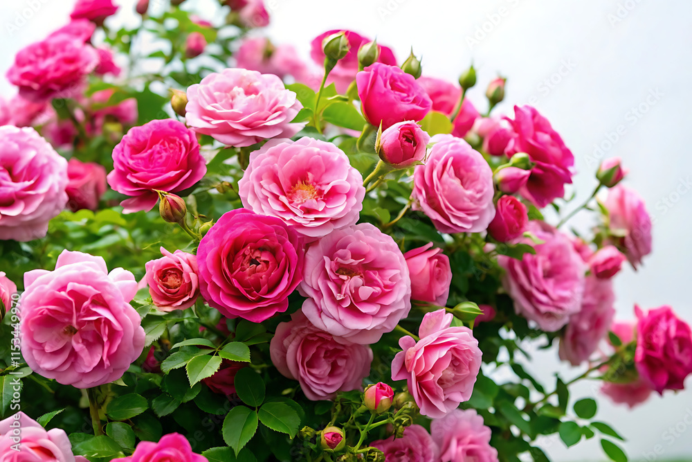 bouquet of roses white background