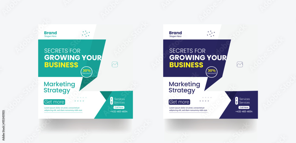 Obraz premium Corporate business social media post business design banner template