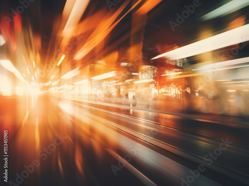 A blurry, unfocused background with light leaks and grain adding a dreamy effect photo