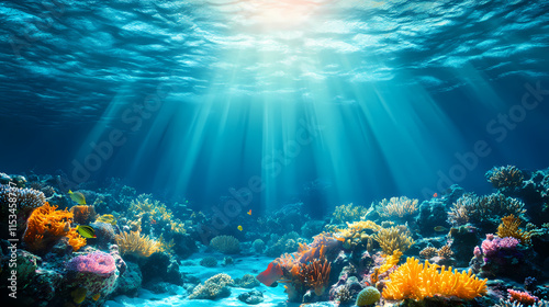 Wallpaper Mural A mesmerizing long shot of an enchanted underwater kingdom. Seafloor. Illustration Torontodigital.ca