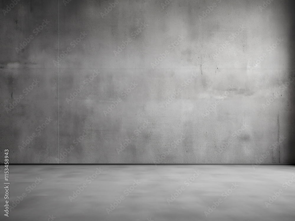 Gray concrete wall and floor creating an industrial style environment Gray concrete wall and floor creating an industrial style environment