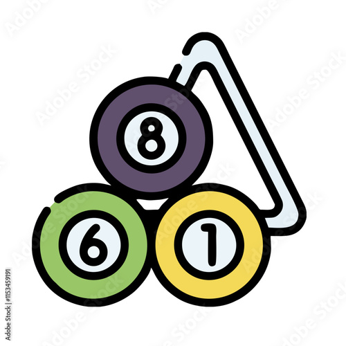 billiard balls on white background