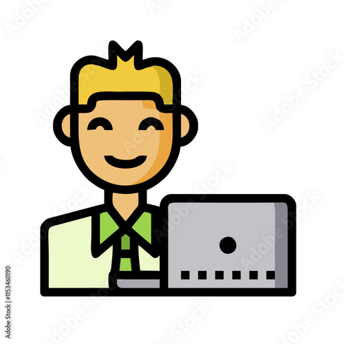 businessman with laptop