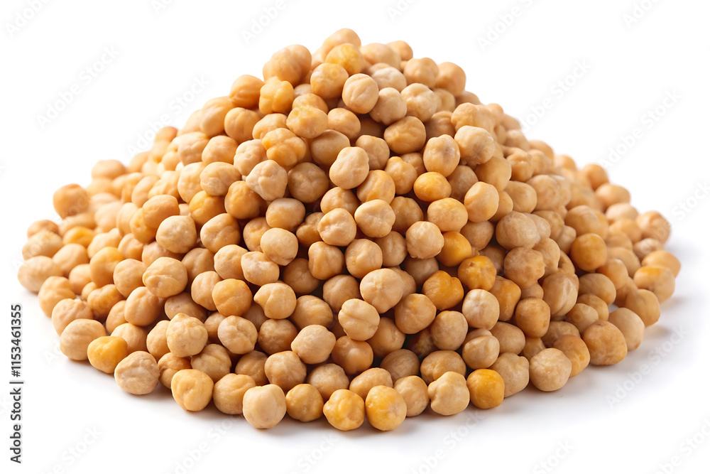 pile of dry chickpeas isolated on white background pile of dry chickpeas isolated on white background