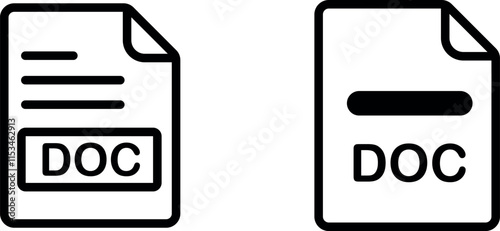 "Doc File Icon - Word Document and Text File Symbol"