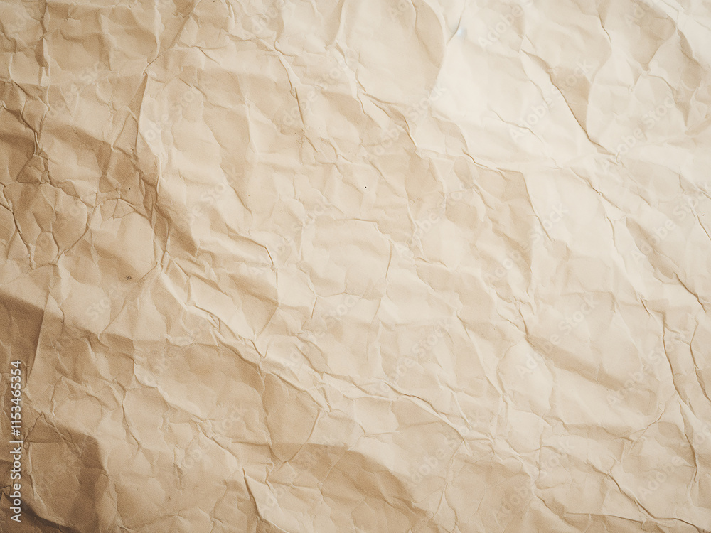 Obraz premium Crumpled old paper with visible textured detail