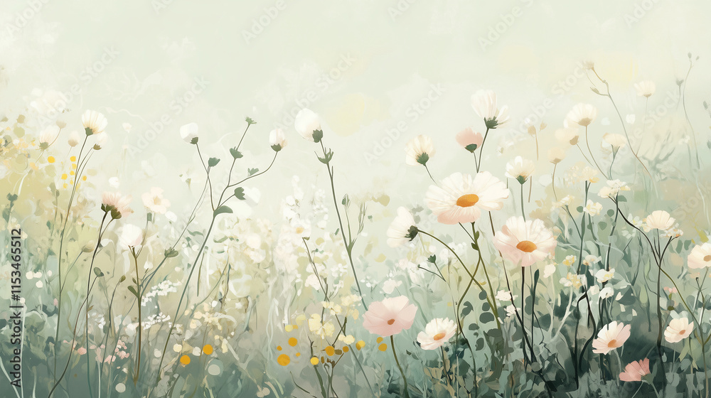 Fototapeta premium Spring Flowers Background Wallpaper