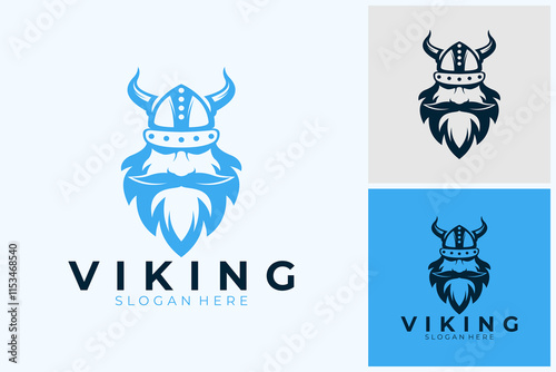 Viking Helmet Armor Logo Design