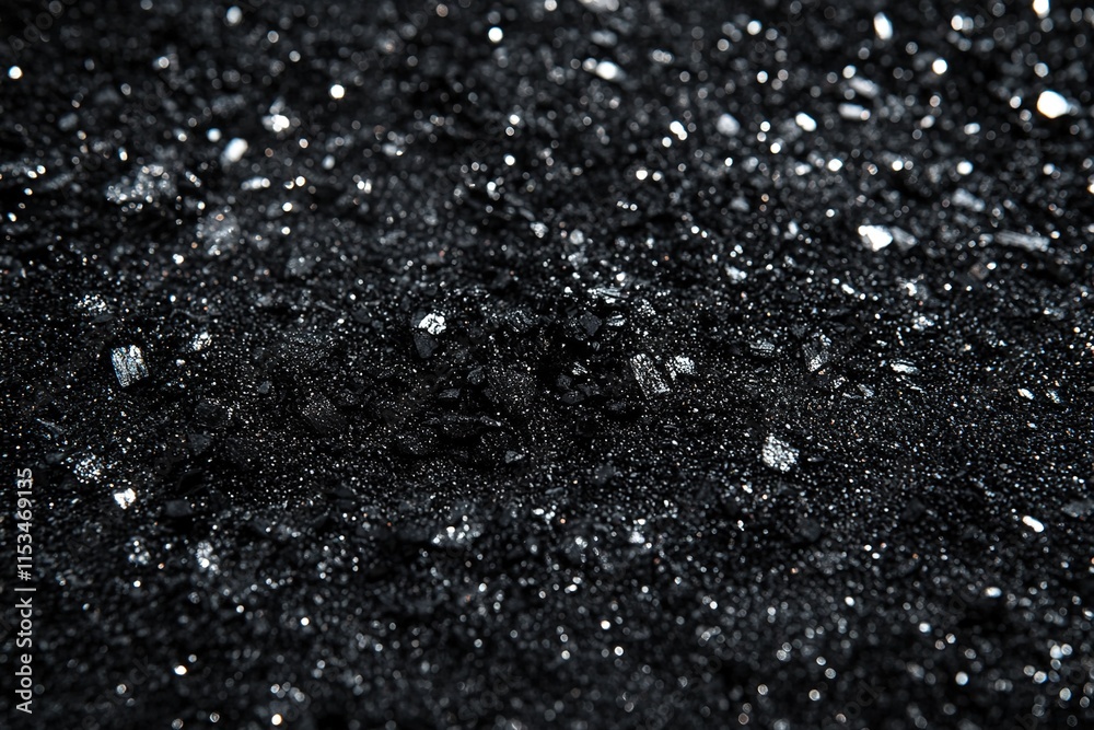close-up view of black volcanic sand with shimmering surface creating dramatic and exotic texture close-up view of black volcanic sand with shimmering surface creating dramatic and exotic texture