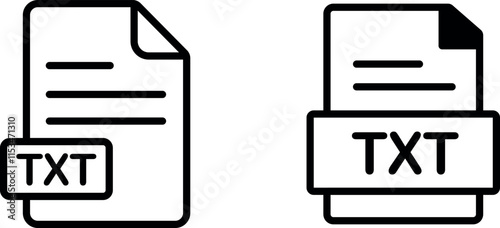 "TXT Document Icon - Simple Text File Representation"