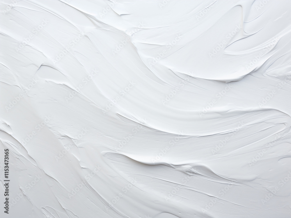 Obraz premium White brush stroke texture creating an abstract graphic background for a wall