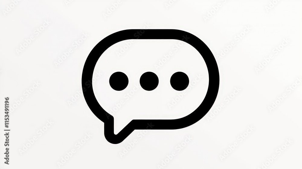 Simple Minimalist Message Icon for Communication and Chat Design Simple Minimalist Message Icon for Communication and Chat Design
