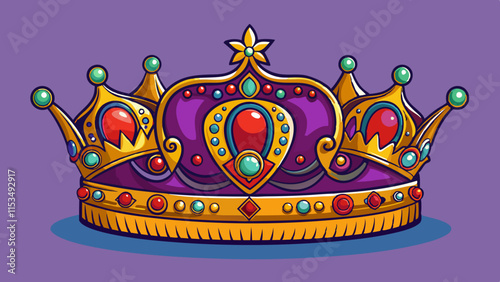 Ilustración de vector de corona, símbolo real para negocios, lujo y poder