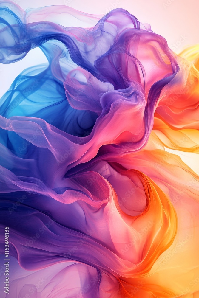 Abstract Colorful Lines, Generative AI Abstract Colorful Lines, Generative AI