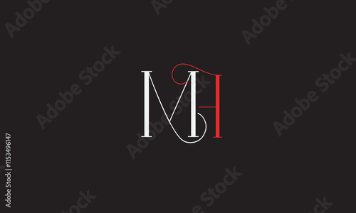 MF, FM , M , F , Abstract Letters Logo Monogram	