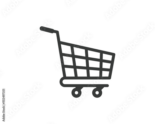 Trolly Icon. Shopping Cart icon isolated, Cart symbol, shopping trolly symbol, clip art trolly design vector,