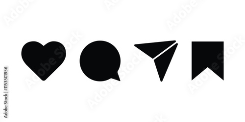 Social media generic user interface icons set. Social media icons. Social media Icons set. Design for web and mobile app.