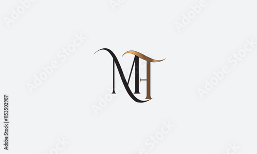 MF, FM , M , F , Abstract Letters Logo Monogram	