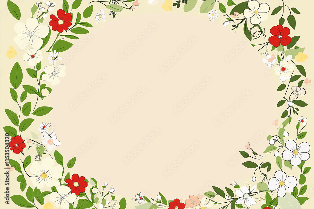 A floral frame with delicate flowers in soft pastel colors, providing space for text or design. Ideal for greeting cards, wedding invitations, or creative projects. A floral frame with delicate flowers in soft pastel colors, providing space for text or design. Ideal for greeting cards, wedding invitations, or creative projects.