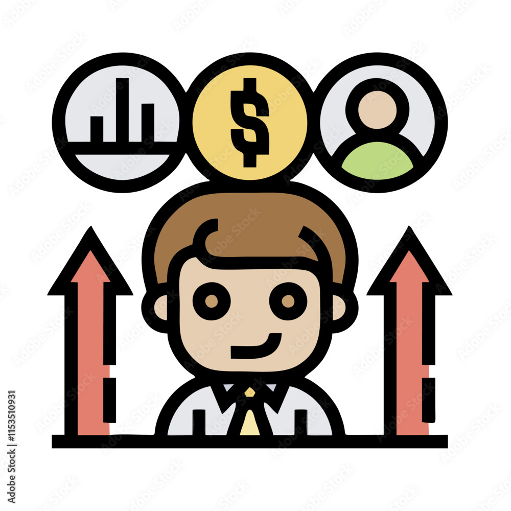 set of funny cartoon businessman set of funny cartoon businessman